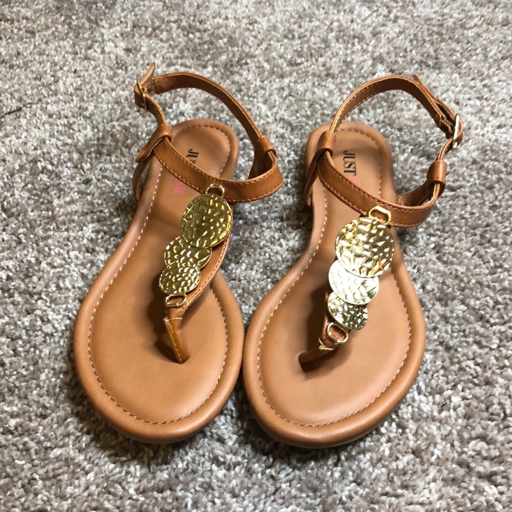 Gold plated sandals